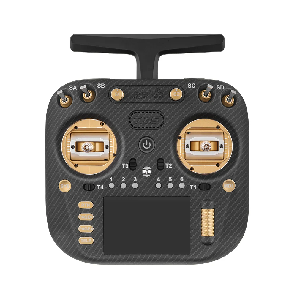 [AI34324] TX15 Max ELRS M2 Radio Controller Professional FPV RC Transmitter Long Range, Low Latency Remote For Drones & Aircraft (Gold)